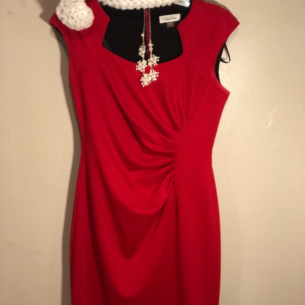 Calvin Klein Red Party  Dress